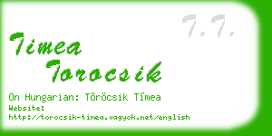timea torocsik business card